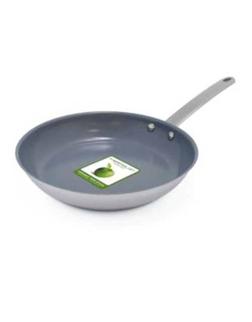Green Pan New York Stainless Steel 12 inch Open Fry Pan - GREY