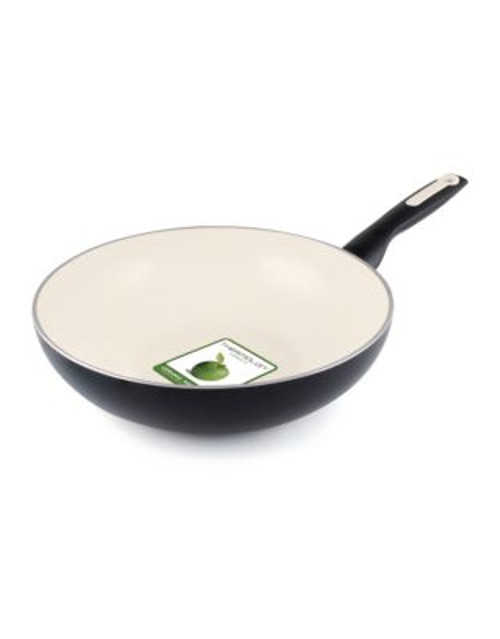 Green Pan Rio 28cm Healthy Non-Stick Ceramic Wok - BLACK - 28 CM