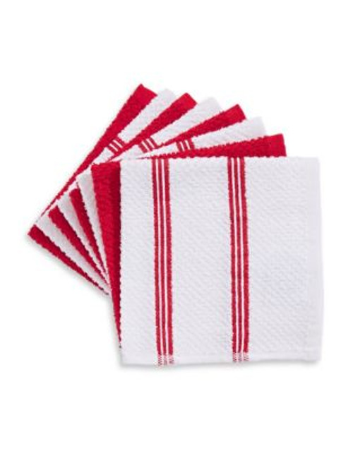 Essential Needs Eight-Set Dish Cloths - RED