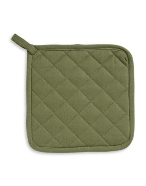 Bon Appetit Canvas Terry Pot Holder One Piece - GREEN