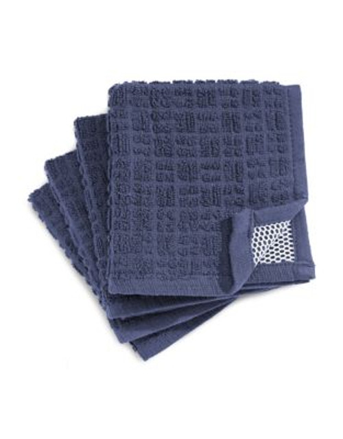 Bon Appetit Four-Piece Scrubber Dish Cloth - BLUE