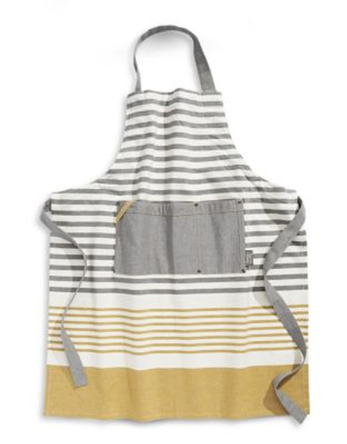 Jamie Oliver Striped Cotton Apron - YELLOW