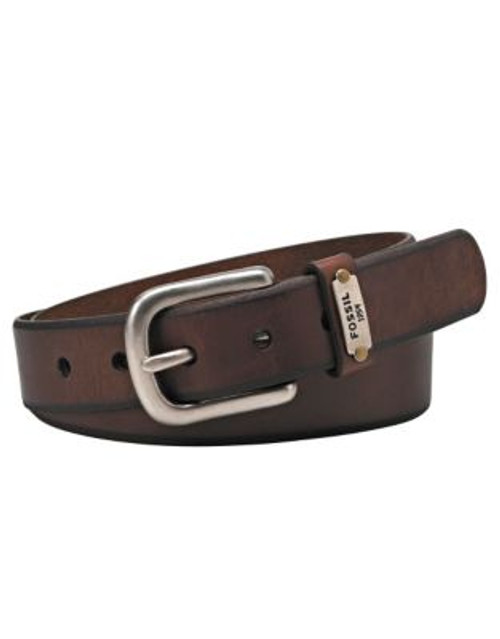 Fossil Logo Keyper Belt - BROWN - MEDIUM