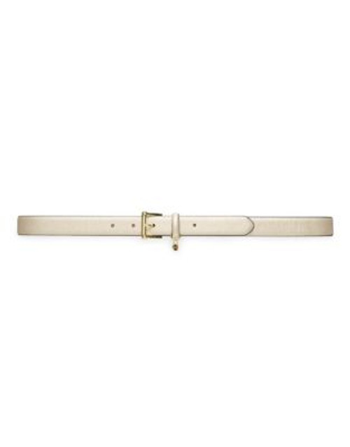 Lauren Ralph Lauren Textured Faux Leather Belt - GOLD - MEDIUM