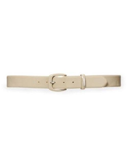 Lauren Ralph Lauren Smooth Patent Belt - BEIGE - SMALL