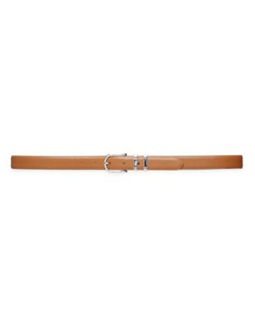 Lauren Ralph Lauren Embossed Leather Belt - TAN - SMALL