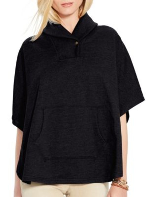 Lauren Ralph Lauren French Terry Poncho-BLACK - BLACK - LARGE/X-LARGE