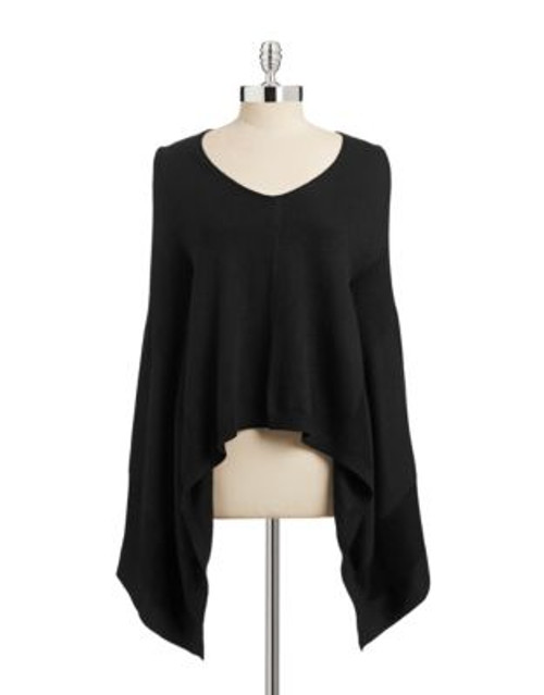 Edit By Jeanne Beker V-Neck Poncho - BLACK - SMALL