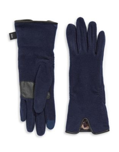 Echo Notched Cuff Touchscreen Gloves - INDIGO - SMALL
