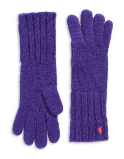 Polo Ralph Lauren Wool-Alpaca Blend Gloves - PURPLE