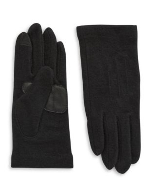 Echo Touch Basic Wool-Blend Gloves-BLACK - BLACK - X-LARGE