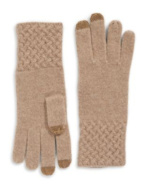 Lord & Taylor Touch Cashmere-Blend Gloves - MOCHA