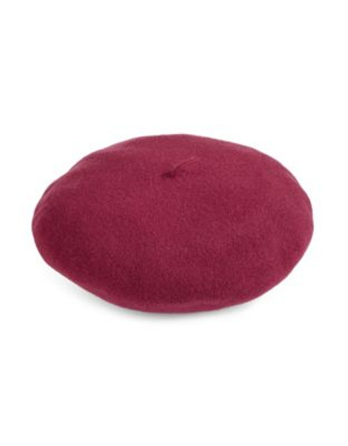 Parkhurst Water-Repellent Wool Felt Beret - BURGUNDY