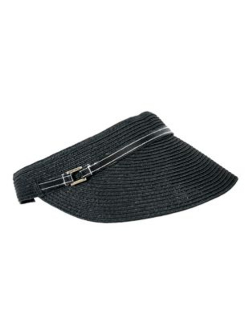 Nine West Colour Combo Packable Visor Hat - BLACK