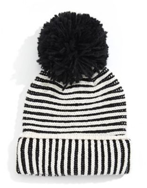 Kate Spade New York Plaited Rib Cuff Hat - BLACK