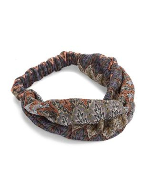 Expression Twisted Print Headband - BROWN