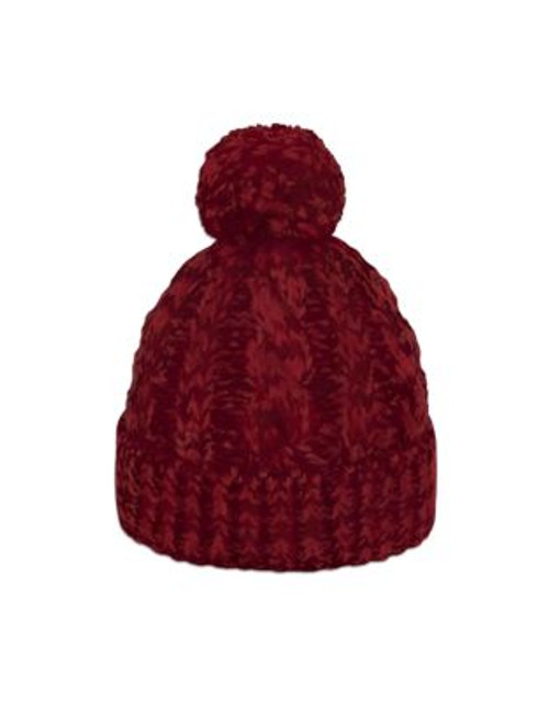 Rella Chunky Marled Yarn Hat - DARK RED