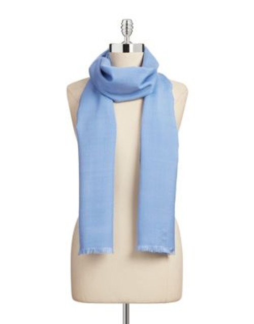 Lord & Taylor Wool-Silk Blend Wrap Scarf - SKY BLUE