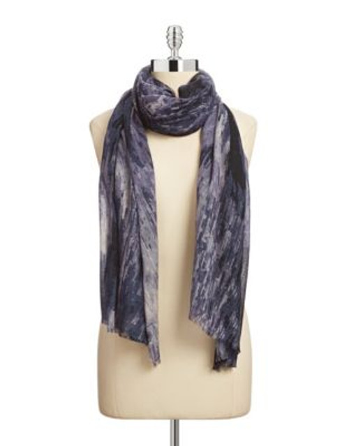 Lord & Taylor Explosion Wool Scarf - BLUE