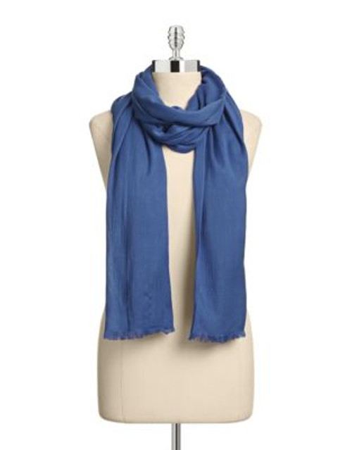 Lord & Taylor Solid Faux Pashmina Scarf - TRIDENT BLUE