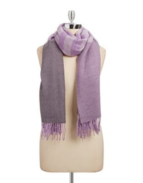 Echo Soft Stripe Blanket Scarf - VIOLA HEATHER