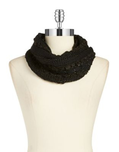 Lauren Ralph Lauren Textured Wool-Blend Loop Scarf - BLACK