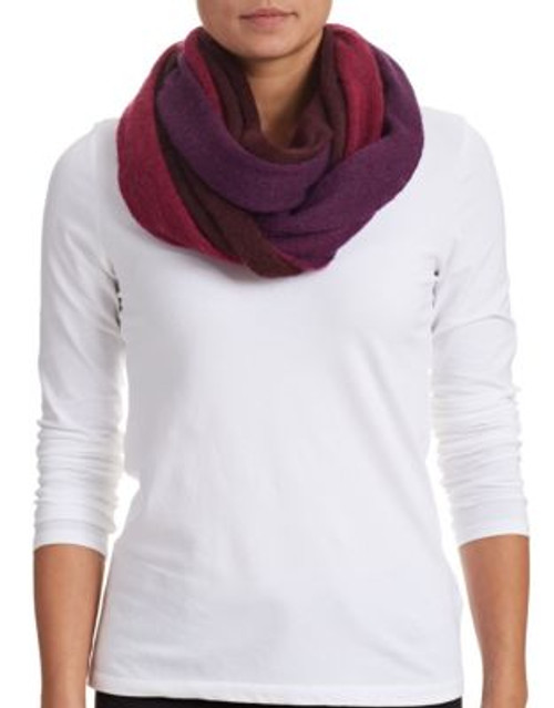 Lauren Ralph Lauren Mohair-Blend Three-Layer Infinity Loop Scarf - BERRY