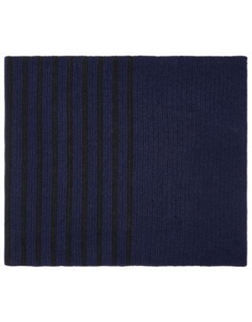 Topshop Broadwick Cashmere-Blend Scarf by Unique - NAVY BLUE