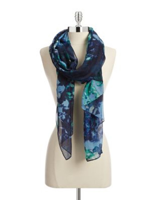 Echo Winter Wonderland Floral Scarf - BLUE STORM