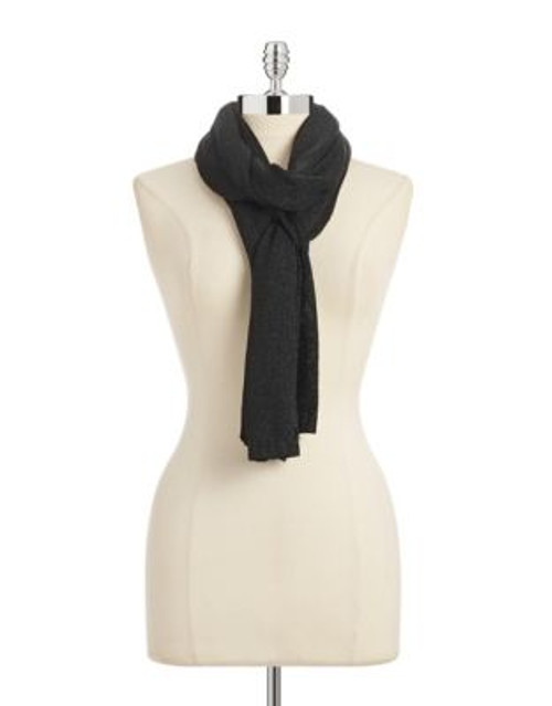 Lauren Ralph Lauren Metallic Pull-Thru Scarf - BLACK