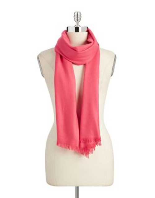 Lord & Taylor Wool-Silk Blend Wrap Scarf - ROSE