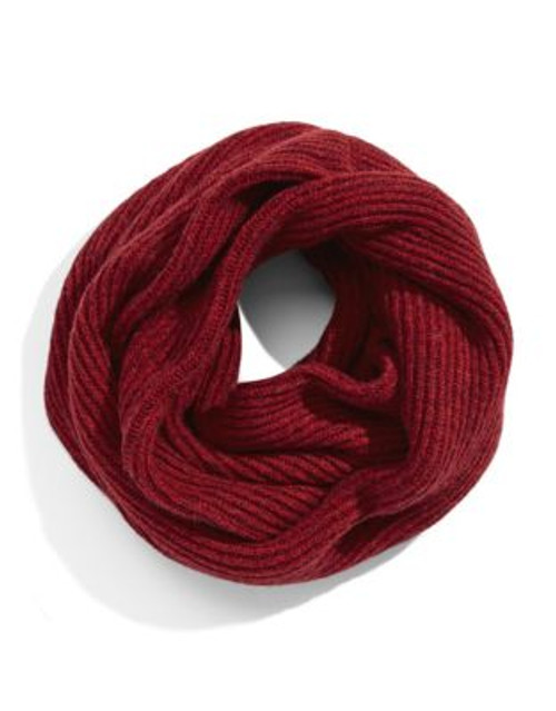 Olympic Collection Marled Knit Infinity Scarf - RED