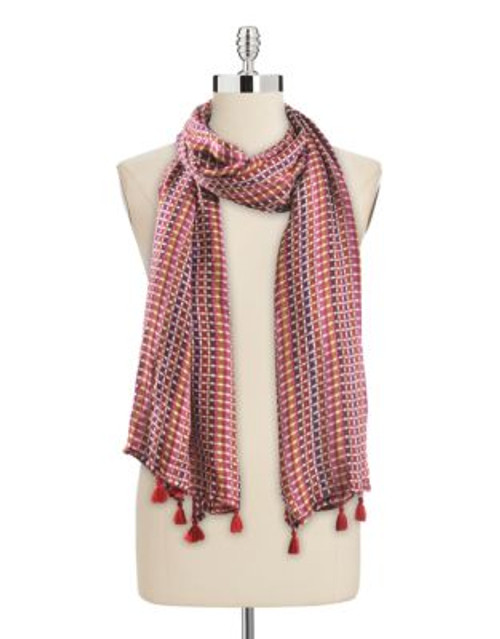 Collection 18 Tassel Fringe Scarf - PINK WINK