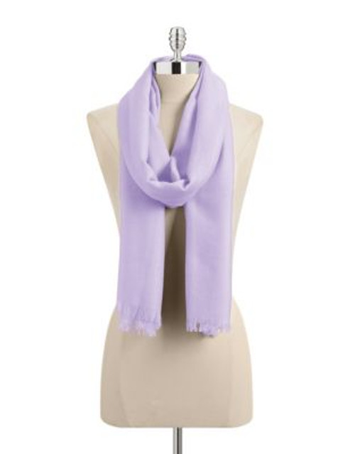 Lord & Taylor Wool-Silk Blend Wrap Scarf - LAVENDER