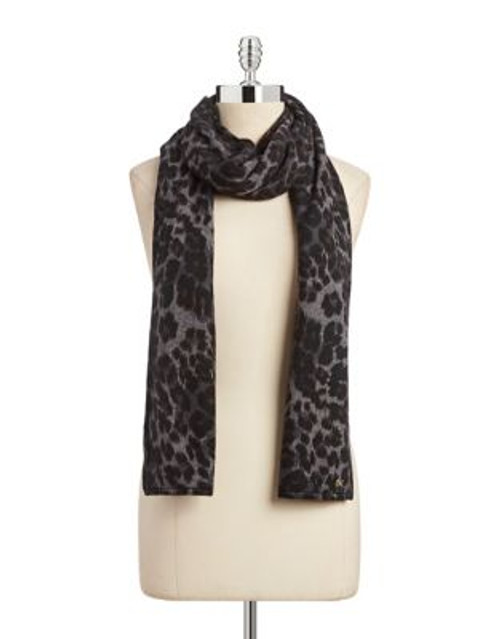 Diane Von Furstenberg Leopard Print Long Scarf - VINTAGE LEOPARD GREY