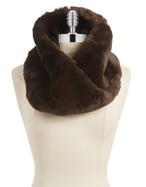 Parkhurst Faux Fur Infinity Scarf - BROWN BEAVER