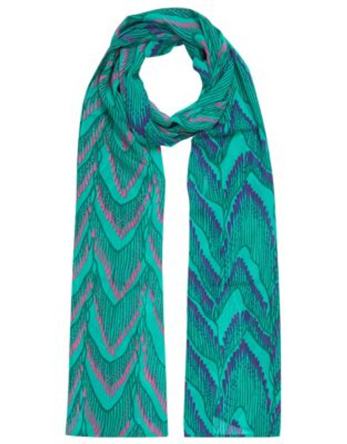 Windsmoor Green Fringed Follies Scarf - GREEN