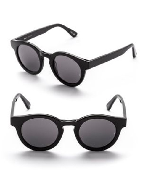 Sunday Somewhere Soelae 46mm Round Sunglasses - MATTE BLACK