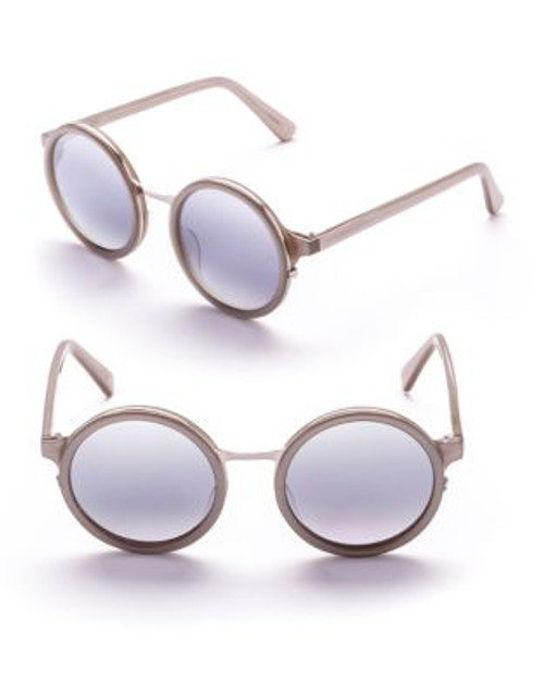 Sunday Somewhere Soleil 50mm Round Sunglasses - SILVER