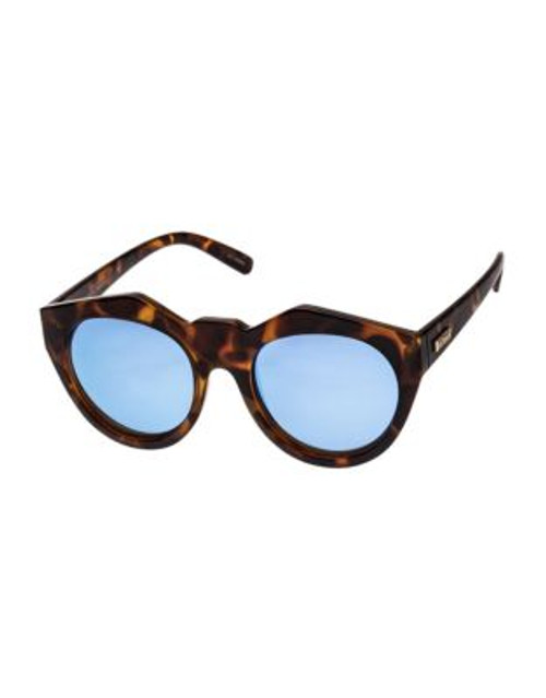 Le Specs Neo Noir 53mm Cat-Eye Sunglasses - MILKY TORTOISE/BLUE