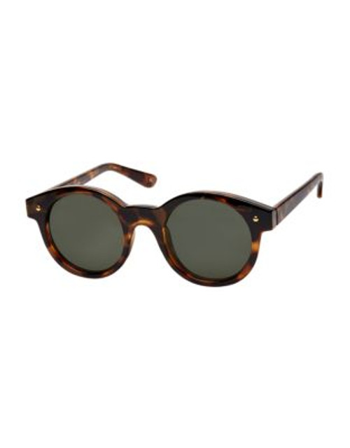 Le Specs Chateau 49mm Round Sunglasses - TORTOISE