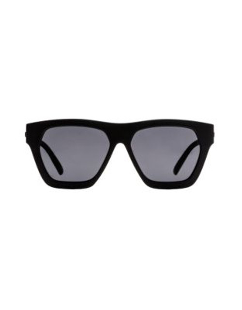 Le Specs New Wave 55mm Wayfarer Sunglasses - BLACK RUBBER (POLARIZED)