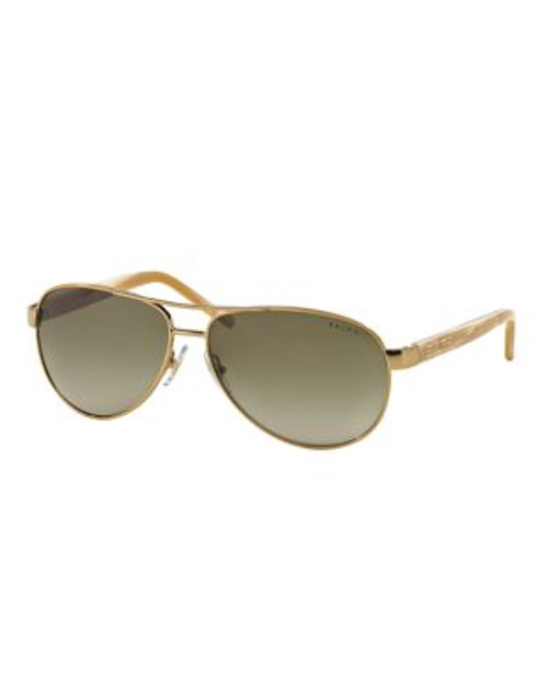 Ralph By Ralph Lauren Eyewear Pilot Shape Sunglass - GOLD/CREAM