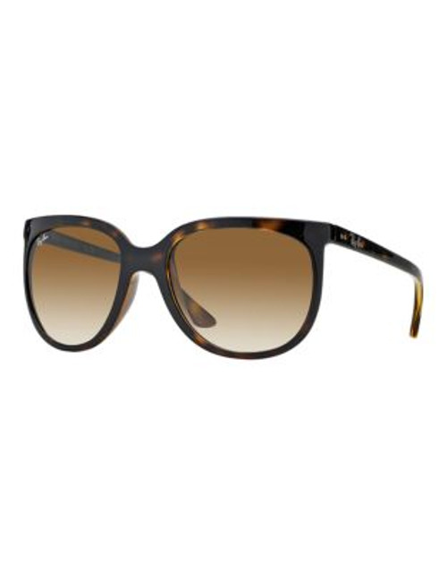 Ray-Ban Cats 1000 Oversized Rounded Sunglasses - LIGHT HAVANA (710/51) - 57 MM