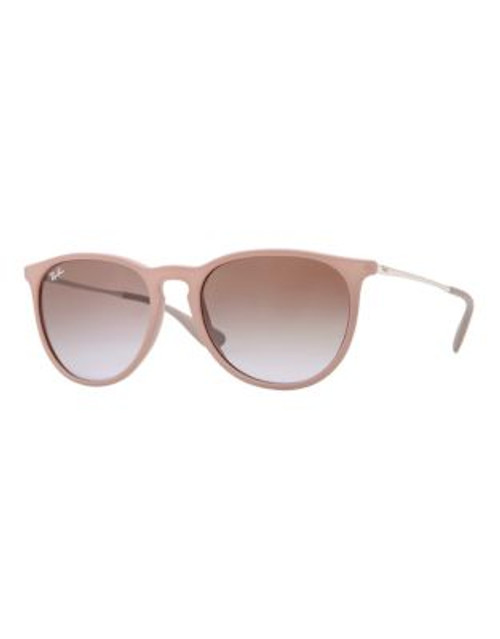 Ray-Ban Erika Round Sunglasses - RUBBER DARK SAND (600068) - 54 MM