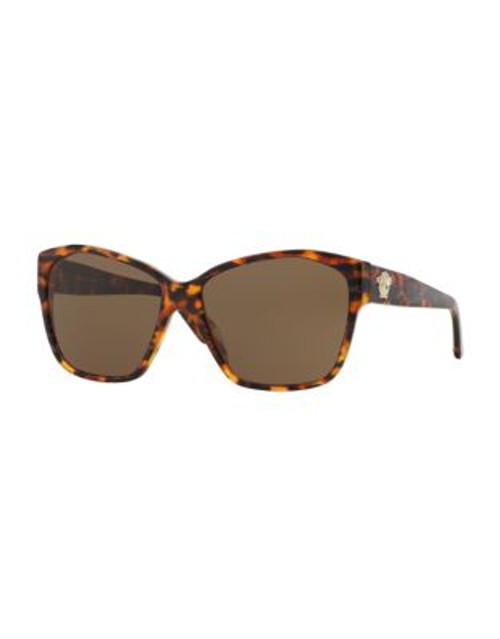 Versace Rock Icons Medusa Cateye Sunglasses - ANIMALIER BROWN/HAVANA