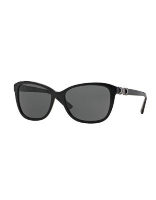 Versace Pop Chic 57mm Cat-Eye Sunglasses - BLACK