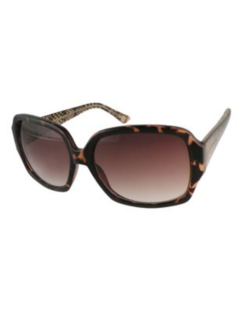 Jeanne Beker Hanna Oversize Sunglasses - TORTOISE/SNAKE