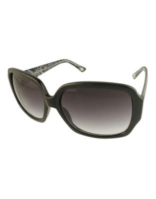 Jeanne Beker Hanna Oversize Sunglasses - BLACK/SNAKE