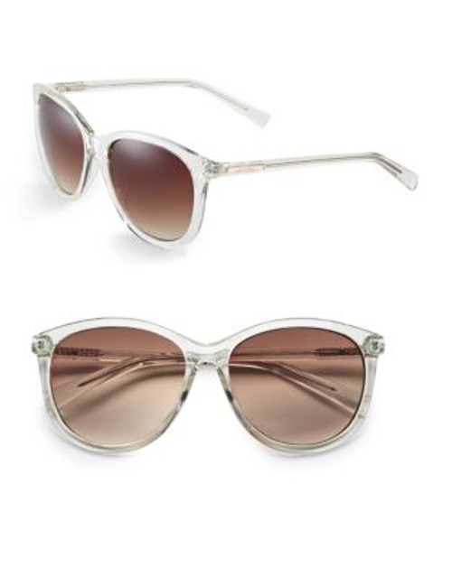 Calvin Klein 58mm Round Sunglasses - CLEAR